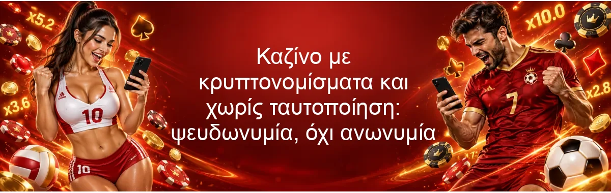 Καζίνο με κρυπτονομίσματα και χωρίς ταυτοποίηση: ψευδωνυμία, όχι ανωνυμία